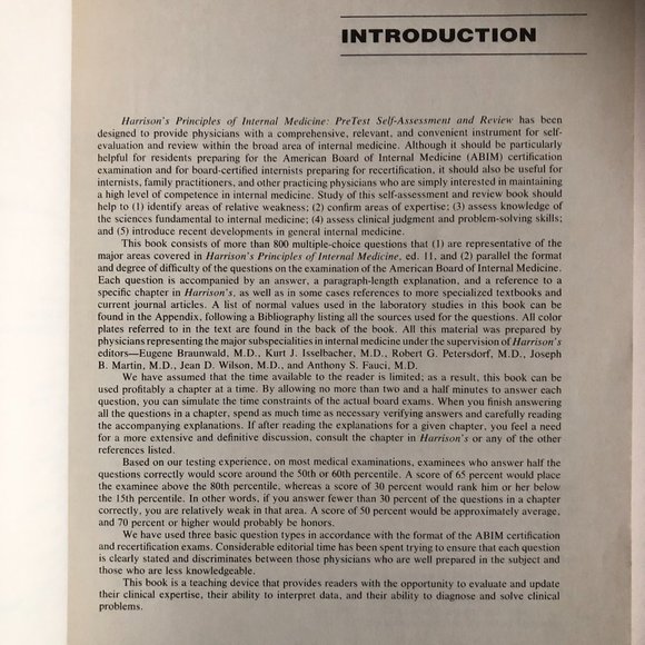 Harrison's Principles of Internal Medicine: 11th Edition PreTest Self-Assessment - Picture 7 of 16